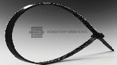 Kabelová vázací páska černá 4.8/200mm krátkodobě UV odolná.